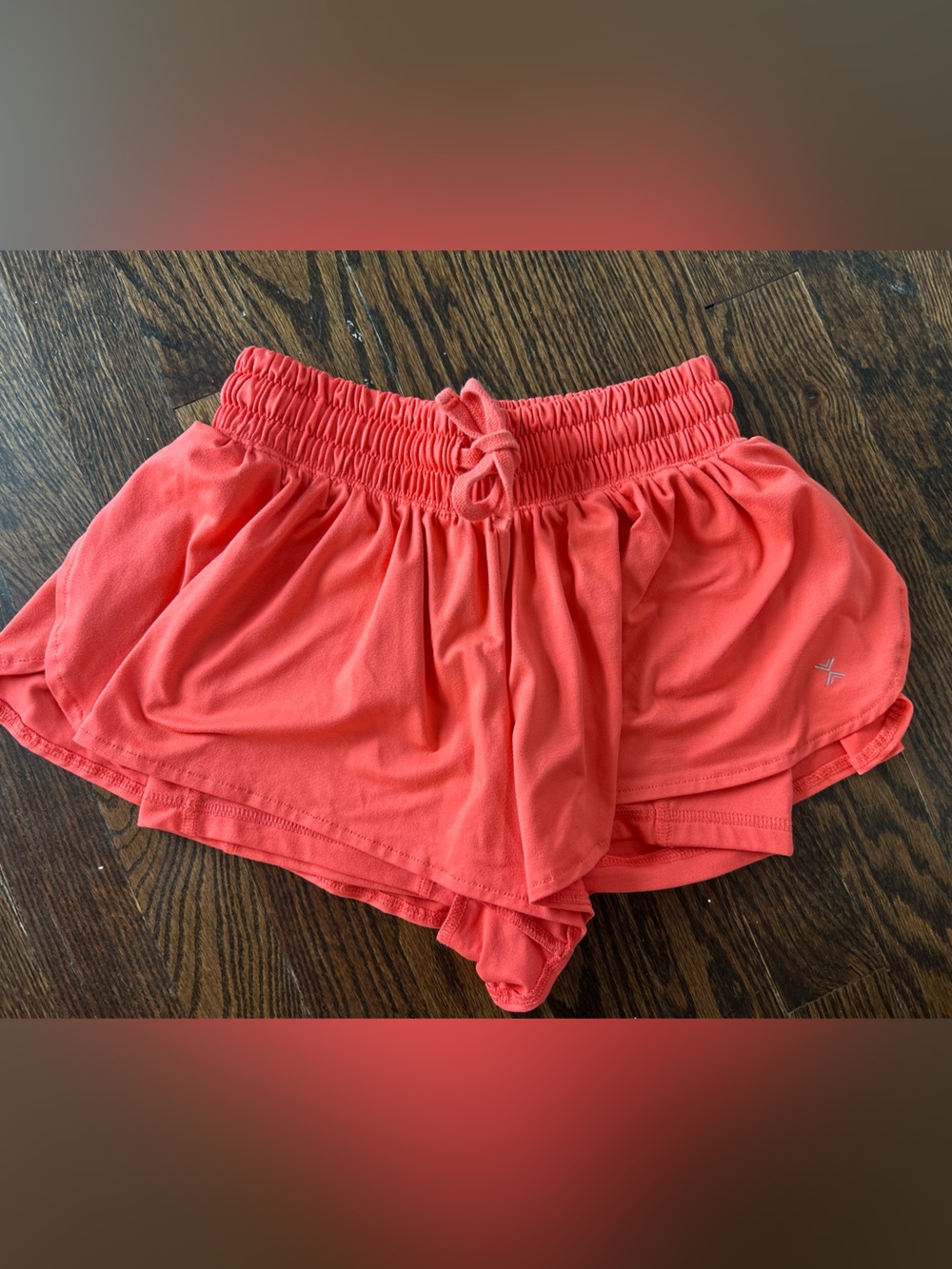 Girls' S (7/8) Xersion Orange Butterfly Shorts